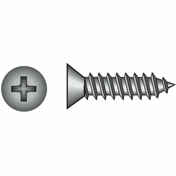 Homecare Products 0823474 8 x 2 in. Sheet Metal Screws- Flat Head HO2742424